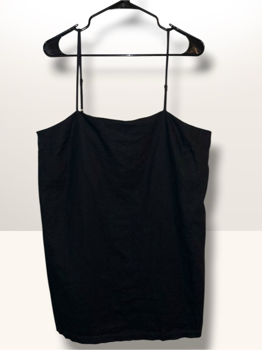 🌺a new day Black Spaghetti-Strap Mini Dress